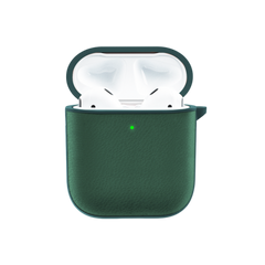 جراب سماعات AirPods من جلد العجل الطبيعي من WIWU، أخضر