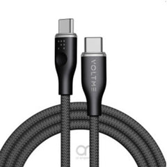 VOLTME Powerlink Rugg Double Nylon Cable Type C to Type C 3A / 1.8M (60W) Black