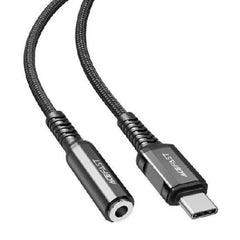 ACEFAST C1-07 USB-C to 3.5mm aluminum alloy headphones adapter cable black