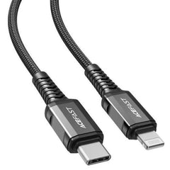 ACEFAST C1-01 USB-C to Lightning aluminum alloy charging data cable black