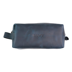Kavy Leather Pouch Bag,blue