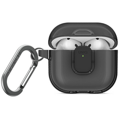 UNIQ GLASE PRO AIRPODS 4TH GEN LOCK CASE - GLOSSY SMOKE