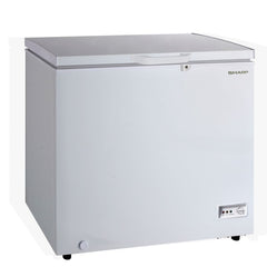 SHARP 250 Liters Free Standing Chest Freezer with Built in condenser, 8.8CFT - White