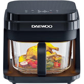 مقلاة هوائية رقمية من دايو مع وعاء زجاجي سعة 5.5 لتر، شاشة لمس LED، 8 برامج مُعدة مسبقًا، 1200 واط