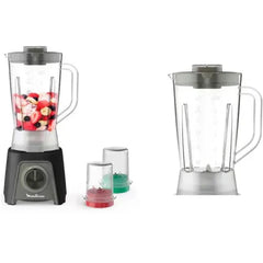 MOULINEX Blender with Extra and 2 Mill 450 Watts 1.5 Liters, Black