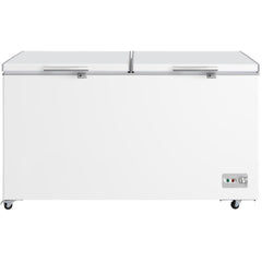 فريزر أفقي مزدوج الأبواب من ميديا، سعة 698 لترًا (24.6 قدم مكعب)، لون أبيض