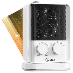 مدفأة مروحة صغيرة موفرة للطاقة من ميديا بقوة 2000 واط، مناسبة للمكاتب وغرف النوم