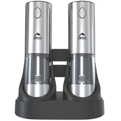 ORCA Rechargeable Salt and Pepper Mill 95ml, Stainless Steel