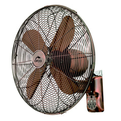 مروحة حائط ORCA مقاس 16 بوصة، معدنية، مزودة بجهاز تحكم عن بعد، لون نحاسي
