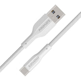 Promate -xCord-AC,Super Flexible Data and Charge USB-C Cable,WHITE