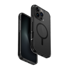 UNIQ HYBRID لهاتف آيفون 16 برو (2024) 6.9 شاحن مغناطيسي قوي - ألياف الكربون (أسود)