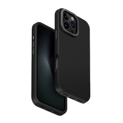 UNIQ HYBRID IPHONE 16 PRO (2024) 6.3 MAGCLICK CHARGING KEVA MAX WITH CAMERA STAND - CARBON (BLACK)