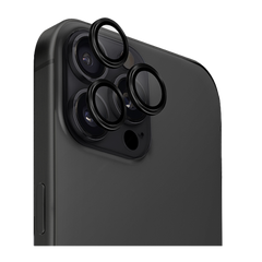 UNIQ OPTIX IPHONE 16 PRO (2024) 6.3/6.9 ALUMINIUM CAMERA LENS PROTECTOR - MIDNIGHT (BLACK)