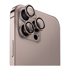 حماية عدسة الكاميرا من UNIQ OPTIX لهاتف آيفون 16 برو (2024) مقاس 6.3/6.9 من الألومنيوم - ذهبي باهت (TAUPE GOLD)