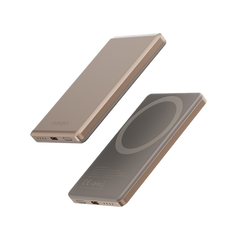 بنك طاقة صغير من ENERGEA ALUPAC، سعة 5000 مللي أمبير في الساعة، مصنوع من الألومنيوم، متوافق مع ماج سيف - ذهبي