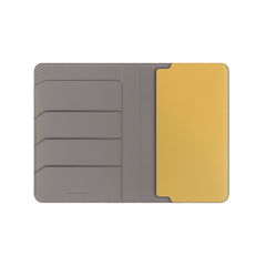 حامل جواز سفر UNIQ BELMONT مع حماية ضد تقنية RFID - رمادي فاتح (رمادي فاتح/أصفر كناري)