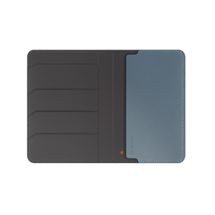 حامل جوازات سفر UNIQ BELMONT مزود بتقنية تتبع RFID مع حماية ضد القراءة غير المصرح بها - رمادي غامق (رمادي غامق/أزرق فاتح)
