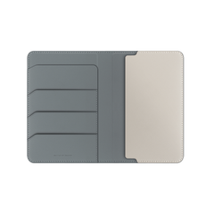 حامل جواز سفر UNIQ BELMONT مع حماية ضد تقنية RFID - لون اللحاء (LICHEN/IVORY)