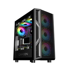 جهاز كمبيوتر GAMEON i5، معالج i5-12400F، بطاقة رسومات GT 730 بسعة 2 جيجابايت، نظام التشغيل Windows 11 Pro للطلاب (824308-1)