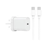WIWU 20PD Charger+ Cable Sets UK Plug+C TO C cable, Wi-U001 C-C White