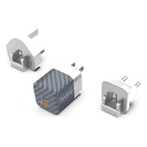 Energizer 38W Ultra PD/QC Wall Charger with Universal Plug, Dual Outlet, Silver