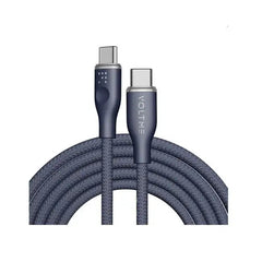 VOLTME Powerlink Rugg Double Nylon Cable Type C to Type C 5A / 1.8M (100W) Emarker Blue