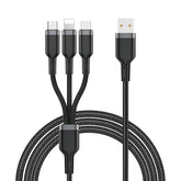 WIWU Wi-C014 Platinum Serie A-C+L+M Cable 1.2M Black