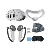 مجموعة غطاء حماية سيليكون مسطح سداسي الشكل من Gamax Meta Quest 3 - أبيض