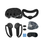 مجموعة غطاء حماية سيليكون مسطح سداسي الشكل من Gamax Meta Quest 3 - أسود