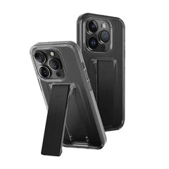 UNIQ HYBRID IPHONE 15 PRO HELDRO MOUNT WITH STAND - VAPOUR (SMOKE)