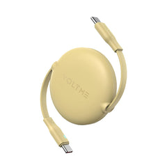 VOLTME Powerlink YoYo Cable 5A 1.0M Retractable (Dual-Way Retractable Cable) Type C to Type C Sand