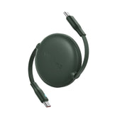 VOLTME Powerlink YoYo Cable 5A 1.0M Retractable (Dual-Way Retractable Cable) Type C to Type C England Green