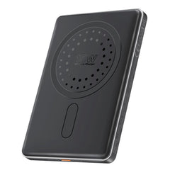 Promate 5000mAh Ultra-Slim Aluminum Crafted MagSafe Compatible Wireless Charging PowerBank,Black