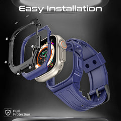 Durable Protection Watch Case with TPU Watch Band -Blue