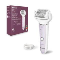 PANASONIC Wet & Dry Cordless Epilator, 2 Attachments.