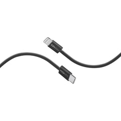 Promate Super-Fast 27W Power Delivery USB-C to Lightning Fabric Braided Cable,black