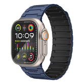 Premium Magnetic Silicone with Metal Loop Watch Strap - NavyBlue