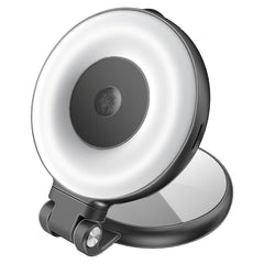 Promate - 360° Rotatable Ultra-Slim MagSafe Compatible Rechargeable LED Ring Light ,BLACK