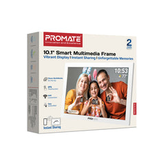 Promate 10.1" Vibrant Full HD Smart Multimedia Wi-Fi Digital Photo Frame,White