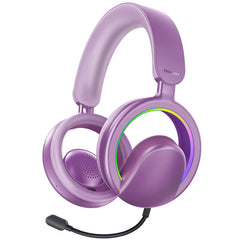 Promate High-Fidelity Open Ear Wireless Over-Ear Headphones with Detachable Mic ,Purple