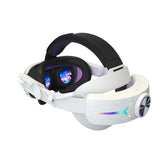 Gamax Meta Quest 3 Head Strap With 8000mAh Battery & Dazzle Light - white