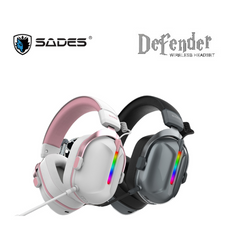Sades Defender 3 Mode Head Mounted Wireless Headset White