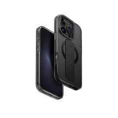 UNIQ HYBRID IPHONE 16 PRO (2024) 6.3 HELDRO MAX MAGCLICK WITH CAMERA STAND - VAPOUR (SMOKE)