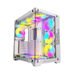 Twisted Minds Bullet-07 Mid Tower, 7*120mm ARGB Fan Gaming Case - White
