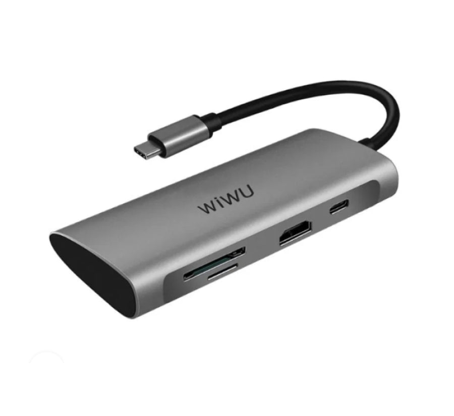 Wiwu Alpha 7 IN 1 USB-C Hub ,Gray
