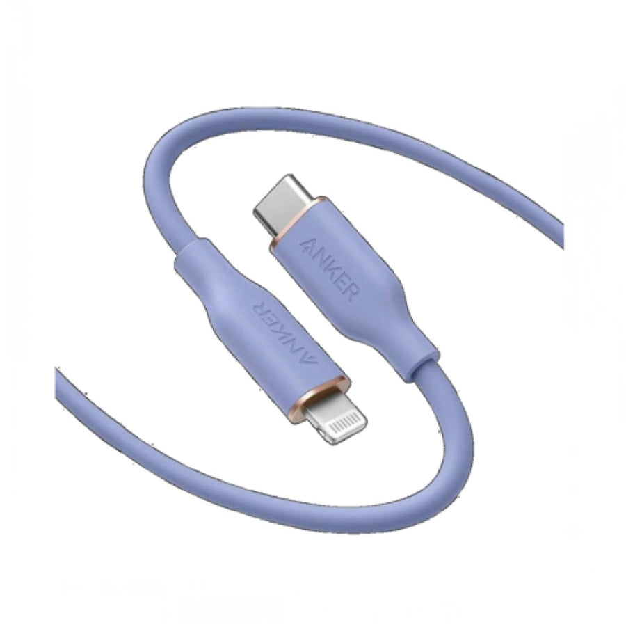 كابل Anker PowerLine III Flow USB-C إلى Lightning (0.9 متر/3 قدم)، بنفسجي
