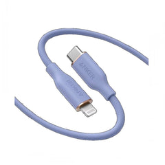 كابل Anker PowerLine III Flow USB-C إلى Lightning (0.9 متر/3 قدم)، بنفسجي