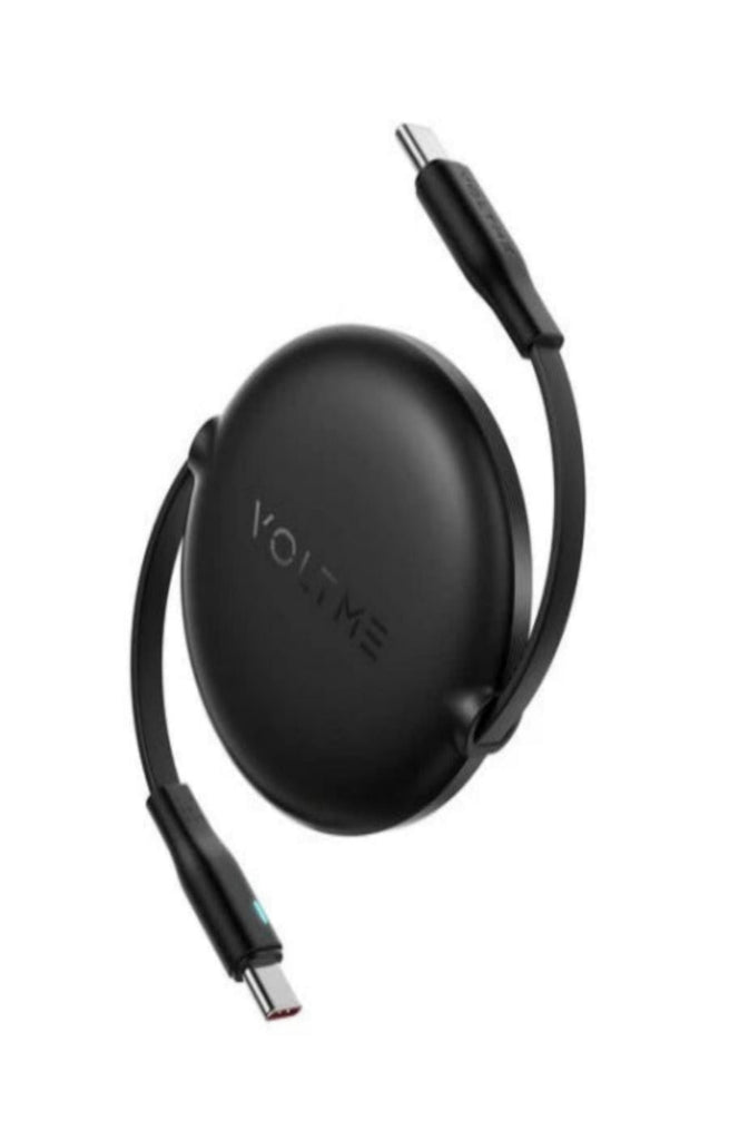 VOLTME Powerlink YoYo Cable 5A 1.0M Retractable (Dual-Way Retractable Cable) Type C to Type C Black
