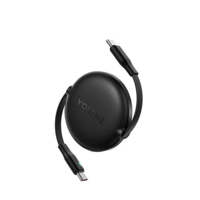 VOLTME Powerlink YoYo Cable 5A 1.0M Retractable (Dual-Way Retractable Cable) Type C to Type C Black