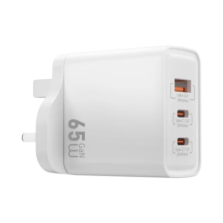 Wiwu Essen 65W GaN شاحن سريع 1A+2C Wi-G005 UK
